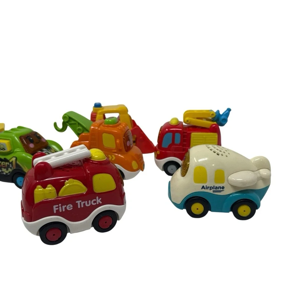 Set Of 6‎ V-Tech Go Go Smart Wheels Cars Race Car Plane Fire Truck Working